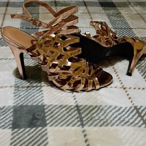 Charlotte Russe Metallic Strappy Heels